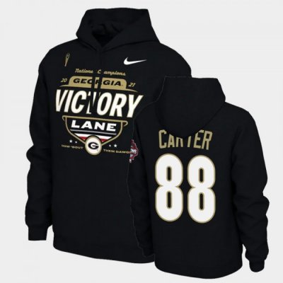 Georgia Bulldogs Jalen Carter Men's #88 Black 2021 National Champions Football NCAA Hoodie 2406OOQJ2