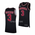 Georgia Bulldogs Kario Oquendo Men's #3 Black Throwback 2022-23 Basketball NCAA Jersey 2406DSPU5