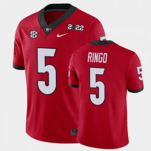 Georgia Bulldogs Kelee Ringo Men's #5 Game 2021 National Champions Red Football NCAA Jersey 2406FZEO3