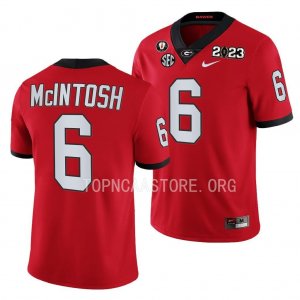 Georgia Bulldogs Kenny McIntosh Men's #6 Red 2023 National Championship Playoff Football NCAA Jersey 2406GKXV3