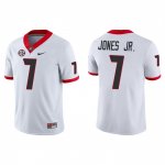 Georgia Bulldogs Marvin Jones Jr. Men's #7 White Game Football NCAA Jersey 2406CKQG6