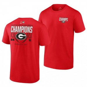 Georgia Bulldogs Men's 2021 Orange Bowl Red CFP Champions Score Football NCAA T-Shirt 2406OBTI6