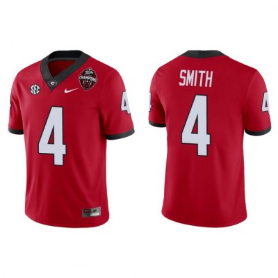 Georgia Bulldogs Nolan Smith Men's #4 2022 National Champions Playoff Red Game Football NCAA Jersey 2406ELBJ2