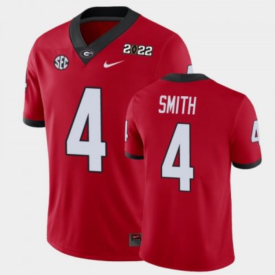 Georgia Bulldogs Nolan Smith Men's #4 Game 2021 National Champions Red Football NCAA Jersey 2406AVAW1