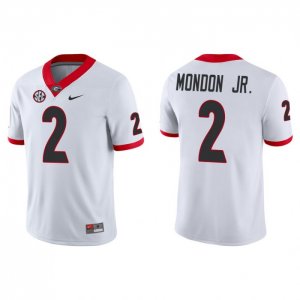 Georgia Bulldogs Smael Mondon Jr. Men's #2 White Game Football NCAA Jersey 2406EAJQ2