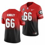 Georgia Bulldogs Solomon Kindley Men's #66 2019 Color Crash Black Gradient Red Football NCAA Jersey 2406CGNF2