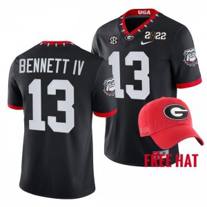 Georgia Bulldogs Stetson Bennett Men's #13 Champions 2021 Orange Bowl CFP Black Football NCAA Jersey 2406AIWO7