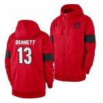 Georgia Bulldogs Stetson Bennett Men's #13 Sideline Performance Red Full-Zip Football NCAA Hoodie 2406PHSO2