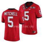 Georgia Bulldogs Adonai Mitchell Men's #5 Red 2023 National Championship Playoff Football NCAA Jersey 2406VQFW4