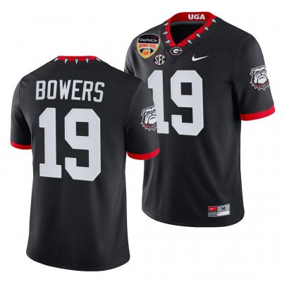 Georgia Bulldogs Brock Bowers Men's #19 Black 2021 Orange Bowl Playoff Football NCAA Jersey 2406UBER8