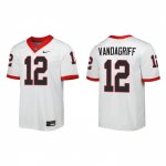 Georgia Bulldogs Brock Vandagriff Men's #12 Game Away White Football NCAA Jersey 2406KLUZ5