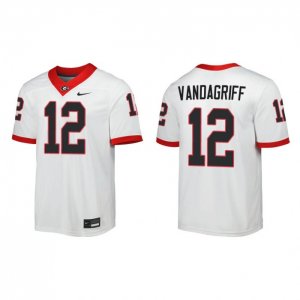 Georgia Bulldogs Brock Vandagriff Men's #12 Game Away White Football NCAA Jersey 2406KLUZ5