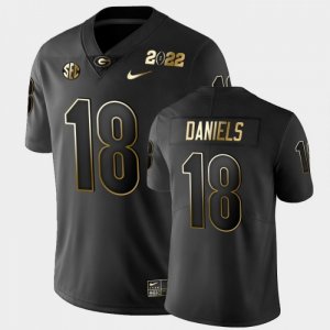 Georgia Bulldogs JT Daniels Men's #18 Golden Black 2021 National Champions Football NCAA Jersey 2406CPGR1