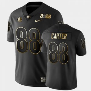 Georgia Bulldogs Jalen Carter Men's #88 Golden Black 2021 National Champions Football NCAA Jersey 2406ETUU2