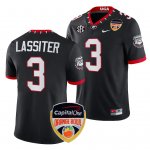 Georgia Bulldogs Kamari Lassiter Men's #3 Black 2023 Orange Bowl Playoff Football NCAA Jersey 2406PGTG0