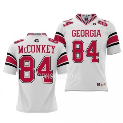 Georgia Bulldogs Ladd McConkey Youth #84 Pick-A-Player White Football NCAA Jersey 2406ULLE2