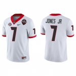 Georgia Bulldogs Marvin Jones Jr. Men's #7 2022 National Champions Playoff White Game Football NCAA Jersey 2406SNSE0