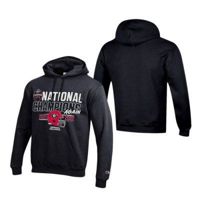 Georgia Bulldogs Men's Back-To-Back Champion Black Playoff National Champions Pullover Football NCAA Hoodie 2406EFXU1