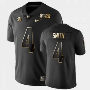 Georgia Bulldogs Nolan Smith Men's #4 Golden Black 2021 National Champions Football NCAA Jersey 2406KRYF3