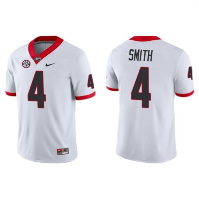 Georgia Bulldogs Nolan Smith Men's #4 White Game Football NCAA Jersey 2406OUQF1