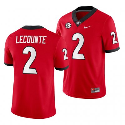 Georgia Bulldogs Richard LeCounte Men's #2 Home Red Game Football NCAA Jersey 2406BVBQ7