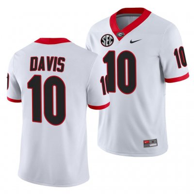 Georgia Bulldogs Thomas Davis Men's #10 NFL White Alumni Football NCAA Jersey 2406LIYC0