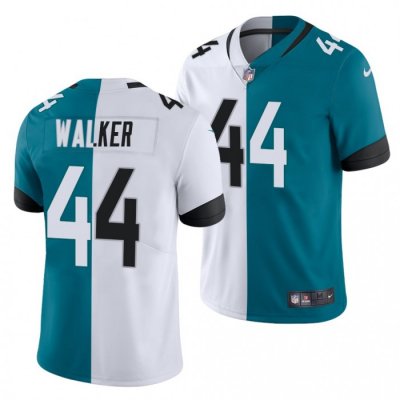 Georgia Bulldogs Travon Walker Men's #44 NFL Jacksonville Jaguars 2022 White Draft Split Edition teal Football NCAA Jersey 2406YBJE1