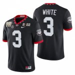 Georgia Bulldogs Zamir White Men's #3 CFP 3-Times Black National Champions Alternate Football NCAA Jersey 2406VKFE0