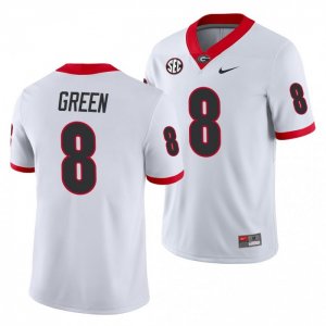 Georgia Bulldogs A.J. Green Men's #8 Away White History Player Football NCAA Jersey 2406ZDDB3