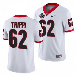 Georgia Bulldogs Charley Trippi Men's #62 White Football NCAA Jersey 2406JMRE2