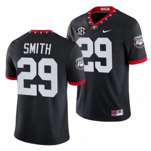 Georgia Bulldogs Christopher Smith Men's #29 Mascot 2021-22 Game 100th Anniversary Black Football NCAA Jersey 2406RMXY4