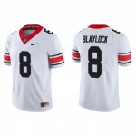 Georgia Bulldogs Dominick Blaylock Men's #8 Game Alternate White Football NCAA Jersey 2406GQEY8