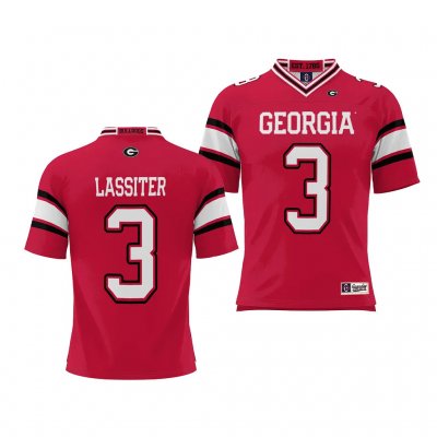 Georgia Bulldogs Kamari Lassiter Youth #3 NIL Red Player Football NCAA Jersey 2406QRKT0