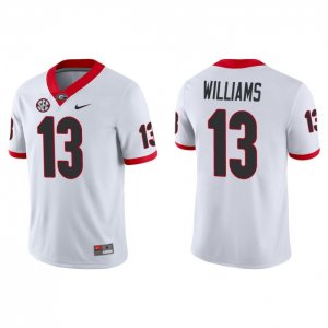 Georgia Bulldogs Mykel Williams Men's #13 White Game Football NCAA Jersey 2406QXTA6