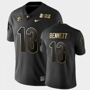 Georgia Bulldogs Stetson Bennett Men's #13 Golden Black 2021 National Champions Football NCAA Jersey 2406IKOY0