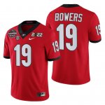 Georgia Bulldogs Brock Bowers Men's #19 CFP 2021-22 Red National Champions Football NCAA Jersey 2406ANMI1