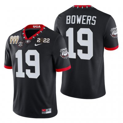 Georgia Bulldogs Brock Bowers Men's #19 CFP 3-Times Black National Champions Alternate Football NCAA Jersey 2406RKBM7