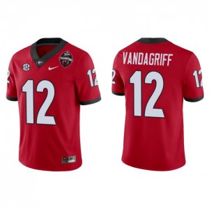 Georgia Bulldogs Brock Vandagriff Men's #12 2022 National Champions Playoff Red Game Football NCAA Jersey 2406LWBO3