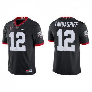 Georgia Bulldogs Brock Vandagriff Men's #12 Game Alternate Black Football NCAA Jersey 2406ZWTF3