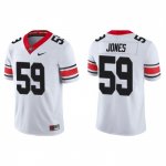 Georgia Bulldogs Broderick Jones Men's #59 Game Alternate White Football NCAA Jersey 2406LTUO0