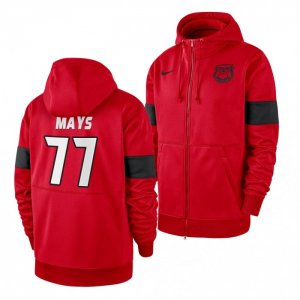 Georgia Bulldogs Cade Mays Men's #77 Sideline Performance Red Full-Zip Football NCAA Hoodie 2406AXLC4