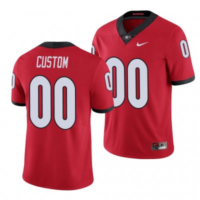 Georgia Bulldogs Custom Men's #00 Limited Red Football NCAA Jersey 2406RADX5