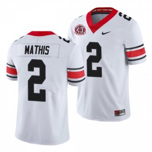 Georgia Bulldogs D'Wan Mathis Men's #2 Alternate 40th Anniversary White Football NCAA Jersey 2406HJDN3