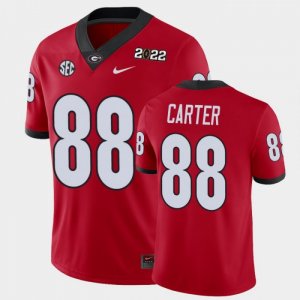 Georgia Bulldogs Jalen Carter Men's #88 Game 2021 National Champions Red Football NCAA Jersey 2406JRIR1