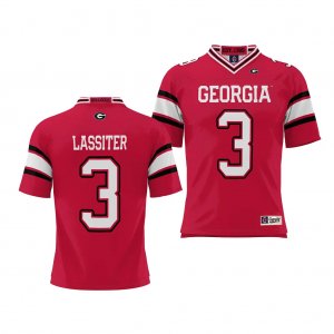 Georgia Bulldogs Kamari Lassiter Men's #3 Player NIL Red Football NCAA Jersey 2406WIFV8