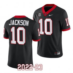 Georgia Bulldogs Kearis Jackson Men's #10 Black 2022-23 Alternate Football NCAA Jersey 2406NRNI4