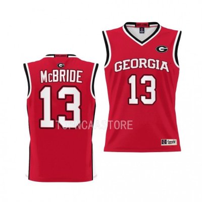 Georgia Bulldogs Mardrez McBride Youth #13 Pick-A-Player Red Basketball NCAA Jersey 2406DGGI6