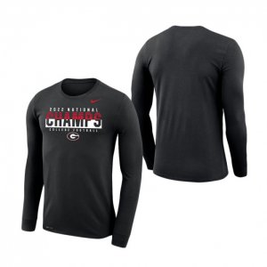 Georgia Bulldogs Men's 2022 National Champions Playoff Long Sleeve Legend Performance Black Football NCAA T-Shirt 2406YZKD1