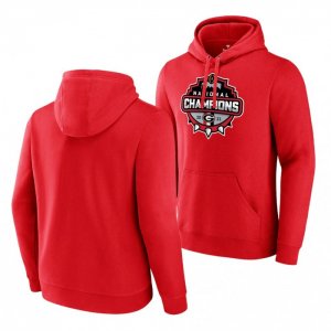 Georgia Bulldogs Men's CFP 2021 Official Logo Pullover National Champions Red Football NCAA Hoodie 2406QDGI5