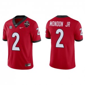 Georgia Bulldogs Smael Mondon Jr. Men's #2 2022 National Champions Playoff Red Game Football NCAA Jersey 2406JNXU0